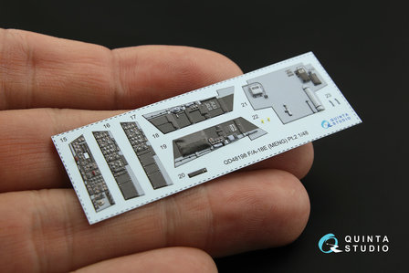 Quinta Studio QD48198 - F/A-18E 3D-Printed &amp; coloured Interior on decal paper (for Meng kit) - 1:48