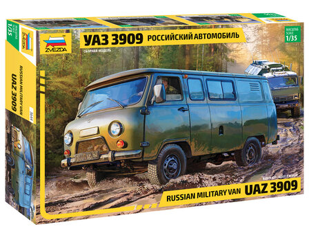 Zvezda 3644 - Russian Military Van UAZ 3909 - 1:35