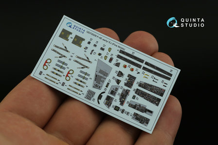 Quinta Studio QD72029 - F-4E early/F-4EJ 3D-Printed &amp; coloured Interior on decal paper (for FineMolds kit) - 1:72