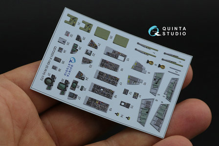 Quinta Studio QD72031 - F-14D 3D-Printed &amp; coloured Interior on decal paper (GWH) - 1:72