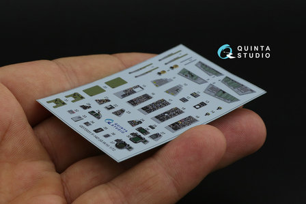 Quinta Studio QD72031 - F-14D 3D-Printed &amp; coloured Interior on decal paper (GWH) - 1:72