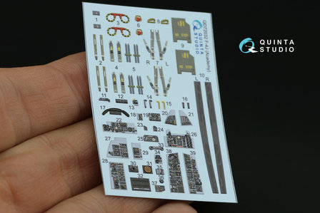 Quinta Studio QD72032 - F-4J 3D-Printed &amp; coloured Interior on decal paper (Academy) - 1:72