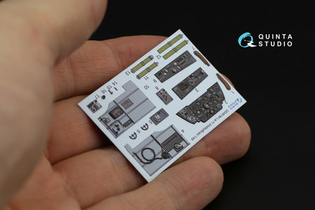 Quinta Studio QD48184 - La-11 3D-Printed &amp; coloured Interior on decal paper (for HobbyBoss kit) - 1:48