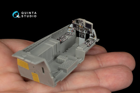 Quinta Studio QD48214 - F-15C PAD-upgraded 3D-Printed &amp; coloured Interior on decal paper with resin parts (for GWH kit) - 1:48