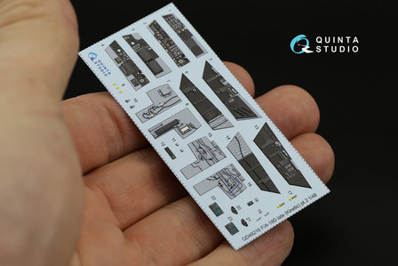 Quinta Studio QD48216 - F/A-18D Late 3D-Printed &amp; coloured Interior on decal paper with resin parts (for Kinetic kit) - 1:48