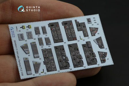 Quinta Studio QD48231 - F-14A Late 3D-Printed &amp; coloured Interior on decal paper (for Tamiya kit) - 1:48