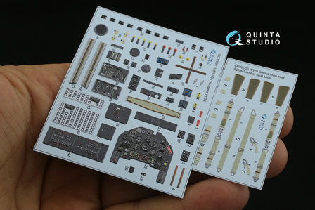 Quinta Studio QD32087 - Ju87 D/G 3D-Printed &amp; coloured Interior on decal paper (for Trumpeter kit) - 1:32