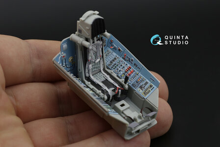 Quinta Studio QD32088 - Su-27 3D-Printed &amp; coloured Interior on decal paper (for Trumpeter kit) - Full Version - 1:32