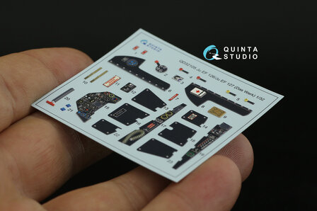 Quinta Studio QD32105 - Ju EF 126/EF 127 3D-Printed &amp; coloured Interior on decal paper (for Das Werk kit) - 1:32