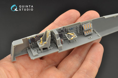 Quinta Studio QD48098 - Ju 87B-2/R-2  3D-Printed &amp; coloured Interior on decal paper (for Hasegawa kit) - 1:48