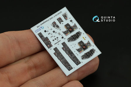 Quinta Studio QD48150 - F-104S 3D-Printed &amp; coloured Interior on decal paper (for Hasegawa kit) - 1:48