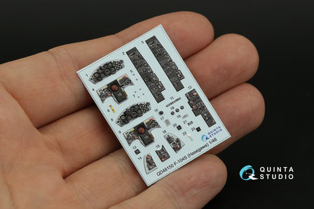 Quinta Studio QD48150 - F-104S 3D-Printed &amp; coloured Interior on decal paper (for Hasegawa kit) - 1:48