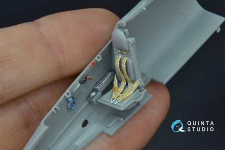 Quinta Studio QD48162 - He 162 3D-Printed &amp; coloured Interior on decal paper (for Dragon kit) - 1:48