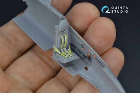 Quinta Studio QD48162 - He 162 3D-Printed &amp; coloured Interior on decal paper (for Dragon kit) - 1:48