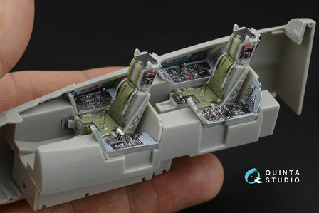 Quinta Studio QD48180 - F-14D 3D-Printed &amp; coloured Interior on decal paper (for Hasegawa kit) - 1:48