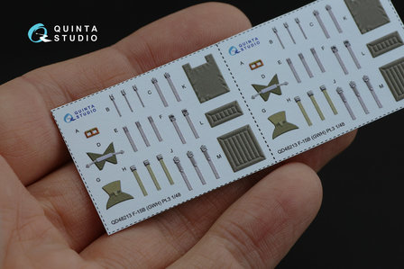 Quinta Studio QD48213 - F-15B 3D-Printed &amp; coloured Interior on decal paper (for GWH kit) - 1:48