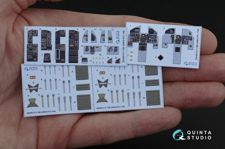 Quinta Studio QD48213 - F-15B 3D-Printed &amp; coloured Interior on decal paper (for GWH kit) - 1:48