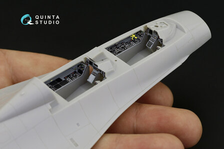 Quinta Studio QD48221 - F-16B 3D-Printed &amp; coloured Interior on decal paper (for Hasegawa kit) - 1:48