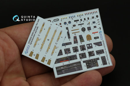 Quinta Studio QD48229 - He 219 3D-Printed &amp; coloured Interior on decal paper (for Tamiya kit) - 1:48