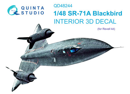 Quinta Studio QD48244 - SR-71A 3D-Printed &amp; coloured Interior on decal paper (for Revell kit) - 1:48