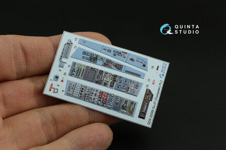 Quinta Studio QDS-32088 - Su-27 3D-Printed &amp; coloured Interior on decal paper (for Trumpeter kit) - Small Version - 1:32