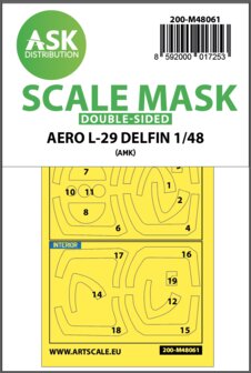 ASK 200-M48061 - AERO L-29 DELFIN double-sided express mask for AMK - 1:48