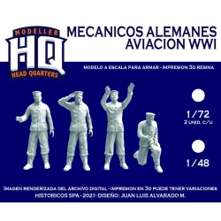 HQ48301 - Mecanicos Alemanes Aviacion - WWII - 1:48 - [HQ - Modeller`s Head Quarters]