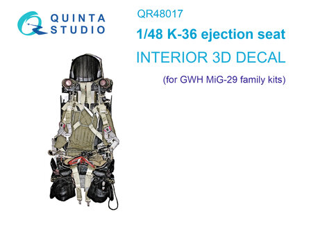 Quinta Studio QR48017 - K-36 ejection seat for MiG-29 family (for GWH kit) - 1:48