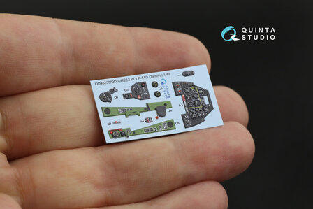 Quinta Studio QDS-48253 - P-51D 3D-Printed &amp; coloured Interior on decal paper (for Tamiya kit) - Small Version - 1:48