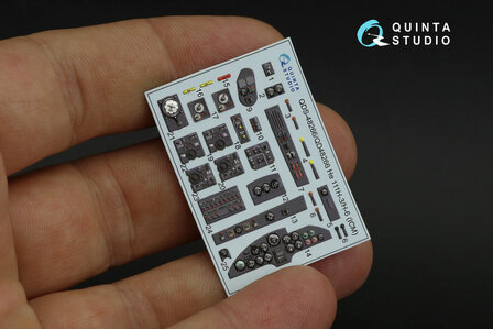 Quinta Studio QDS-48266 - He 111H-3/H-6 3D-Printed &amp; coloured Interior on decal paper (for ICM kit)- Small Version - 1:48