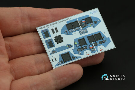 Quinta Studio QDS-32095 - Su-30SM 3D-Printed &amp; coloured Interior on decal paper (conversion for Trumpeter Su-30MKK) - Small Version - 1:32