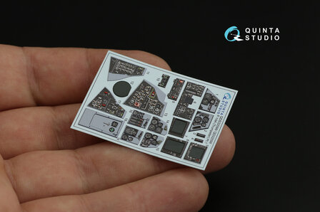 Quinta Studio QDS-32098 - F-14A 3D-Printed &amp; coloured Interior on decal paper (for Trumpeter kit) - Small Version - 1:32