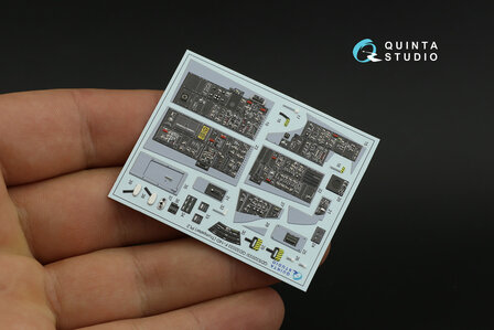 Quinta Studio QDS-32033 - F-14D 3D-Printed &amp; coloured Interior on decal paper (for Trumpeter kit) - Small Version - 1:32