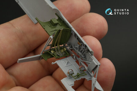 Quinta Studio QD48281 - Yak-9D 3D-Printed &amp; coloured Interior on decal paper (for Zvezda kit) - 1:48