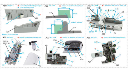 Quinta Studio QD48252 - OV-10D Bronco 3D-Printed &amp; coloured Interior on decal paper (for ICM kit) - 1:48