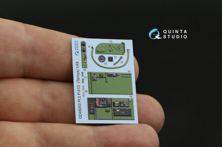 Quinta Studio QD48253 - P-51D 3D-Printed &amp; coloured Interior on decal paper (for Tamiya kit) - 1:48