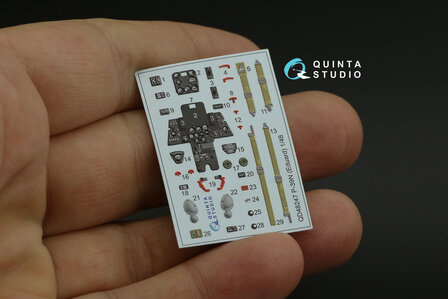 Quinta Studio QD48247 - P-39 3D-Printed &amp; coloured Interior on decal paper (for Eduard kit) - 1:48