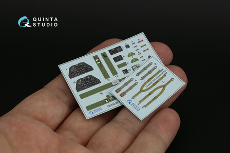 Quinta Studio QD48228 - T-6G 3D-Printed &amp; coloured Interior on decal paper (for Italeri kit) - 1:48