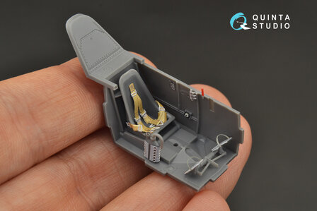 Quinta Studio QD48240 - Bf 109E-3/4 3D-Printed &amp; coloured Interior on decal paper (for Wingsy kits kit) - 1:48