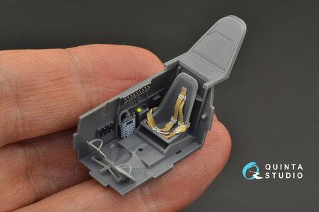 Quinta Studio QD48240 - Bf 109E-3/4 3D-Printed &amp; coloured Interior on decal paper (for Wingsy kits kit) - 1:48