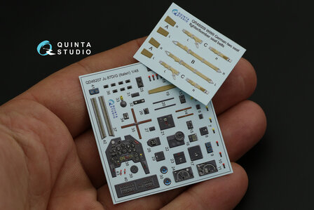 Quinta Studio QD48207 - Ju 87D/G 3D-Printed &amp; coloured Interior on decal paper (for Italeri kit) - 1:48