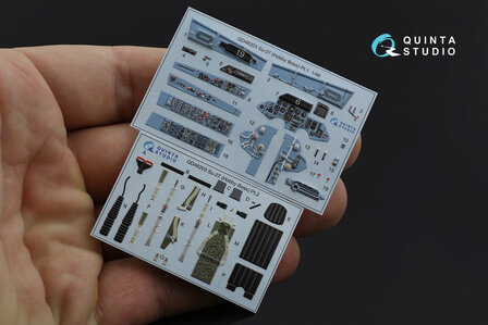 Quinta Studio QD48203 - Su-27 3D-Printed &amp; coloured Interior on decal paper (for Hobby Boss kit) - 1:48