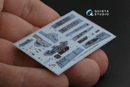 Quinta Studio QD48203 - Su-27 3D-Printed &amp; coloured Interior on decal paper (for Hobby Boss kit) - 1:48