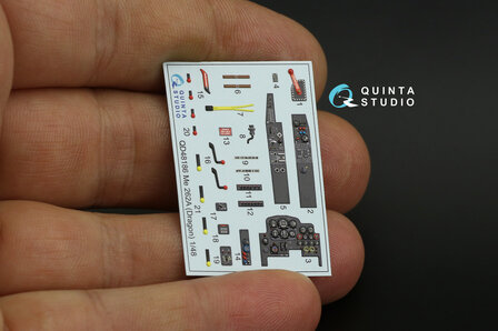 Quinta Studio QD48186 - Me 262A 3D-Printed &amp; coloured Interior on decal paper (for Dragon kit) - 1:48