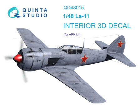 Quinta Studio QD48015 - La-11 3D-Printed &amp; coloured Interior on decal paper (for ARK kit) - 1:48