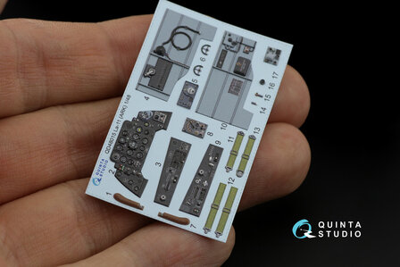 Quinta Studio QD48015 - La-11 3D-Printed &amp; coloured Interior on decal paper (for ARK kit) - 1:48