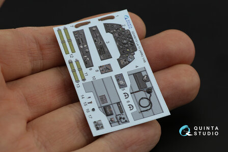 Quinta Studio QD48015 - La-11 3D-Printed &amp; coloured Interior on decal paper (for ARK kit) - 1:48