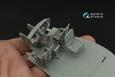 Quinta Studio QD35049 - UH-1C 3D-Printed &amp; coloured Interior on decal paper (for Academy kit) - 1:35