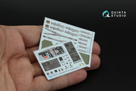 Quinta Studio QD35049 - UH-1C 3D-Printed &amp; coloured Interior on decal paper (for Academy kit) - 1:35