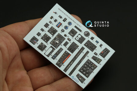 Quinta Studio QD32103 - He 219 3D-Printed &amp; coloured Interior on decal paper (for ZM SWS kit) - 1:32